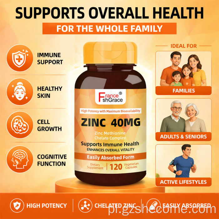 Shecome Zinc Suplement Odporny cynk Suplementy witaminy C
